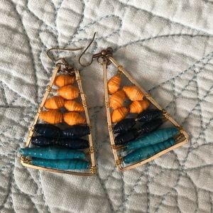 Noonday paper bead earrings
